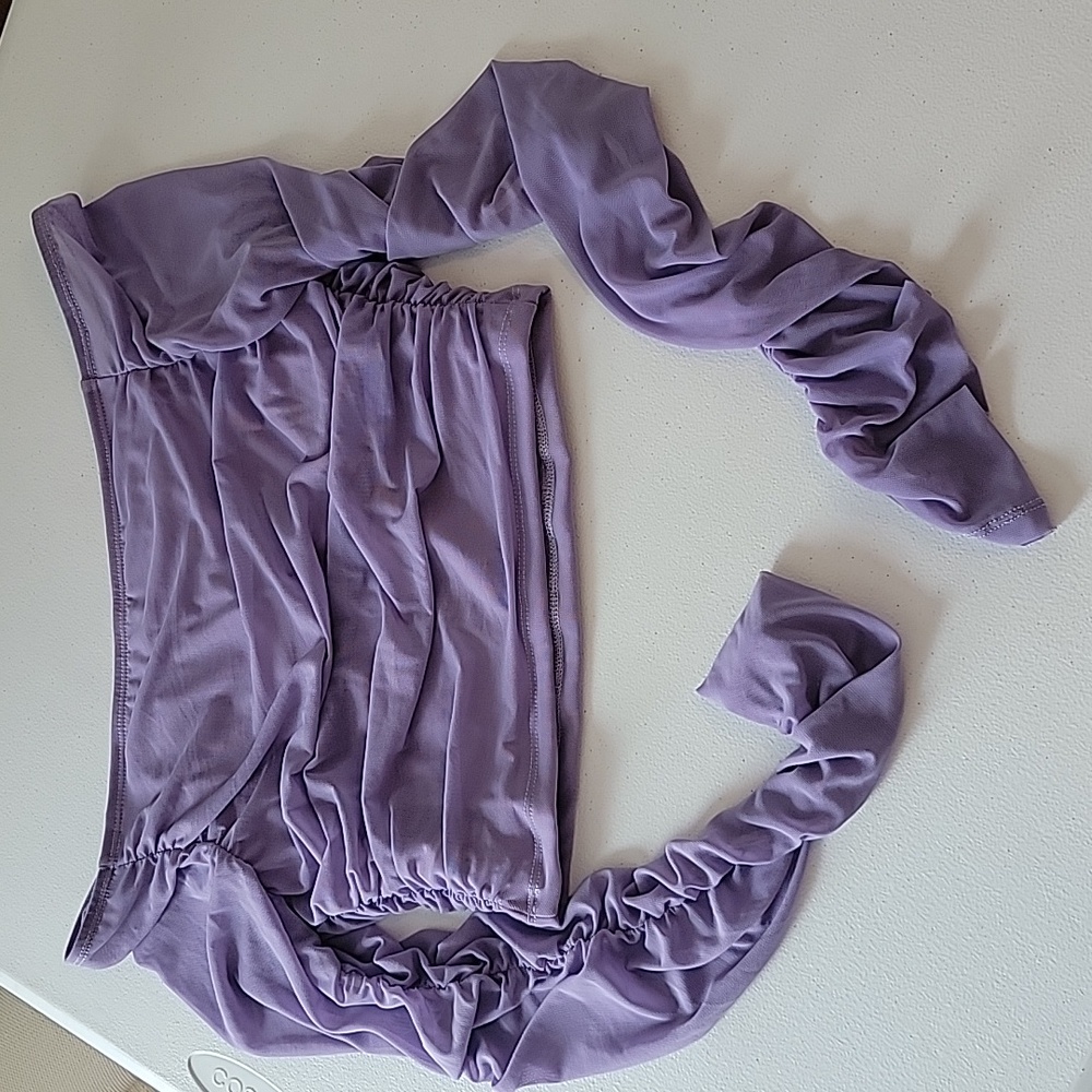 SHEIN long sleeve sheer crop top